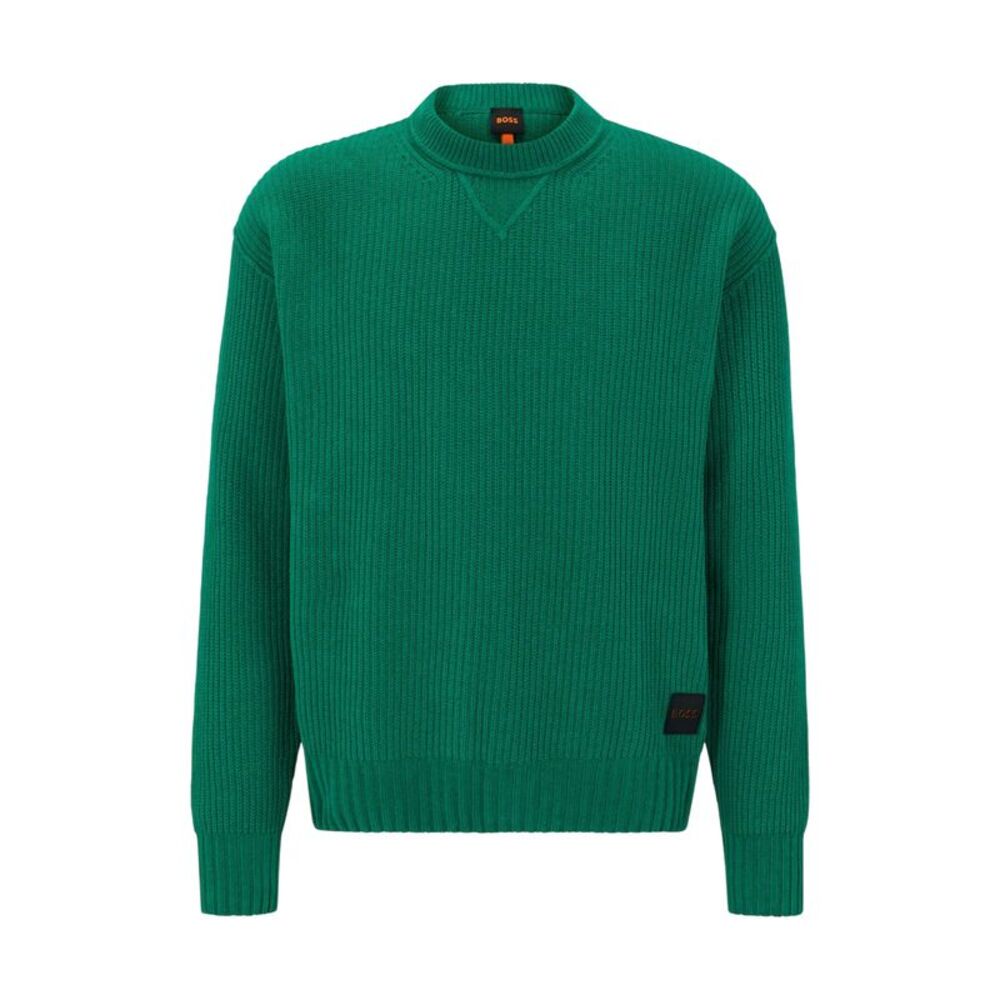 Boss Unisex Adult Ribbed Regular Sweater Top / Green